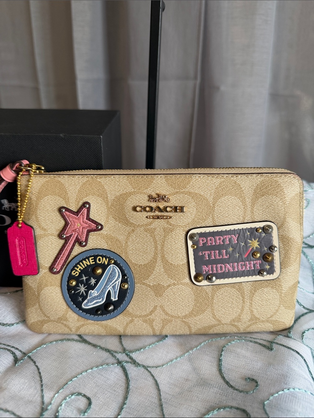 Coach Disney X Cinderella Large Corner Zip Wristlet (Style #C3358)